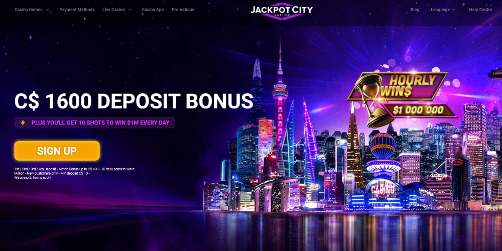 Jackpot City Interface