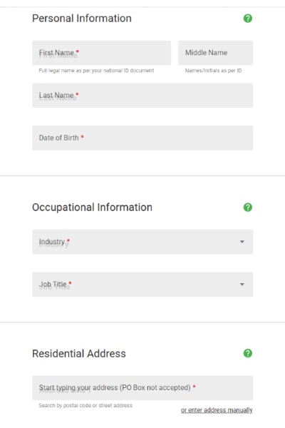 Royal Vegas Registration Personal Data