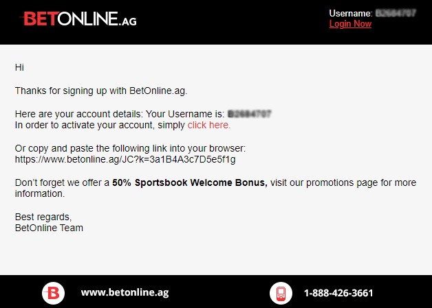 Betonline Registration Step 4